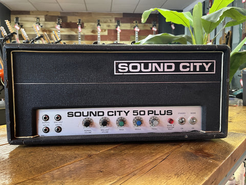 Sound City 50 Plus B50 Valve Amplifier Head Dallas Arbiter 1970's
