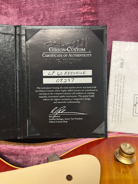 Gibson Custom Shop '60 Les Paul Standard Reissue 2008 Washed Cherry Burst VOS