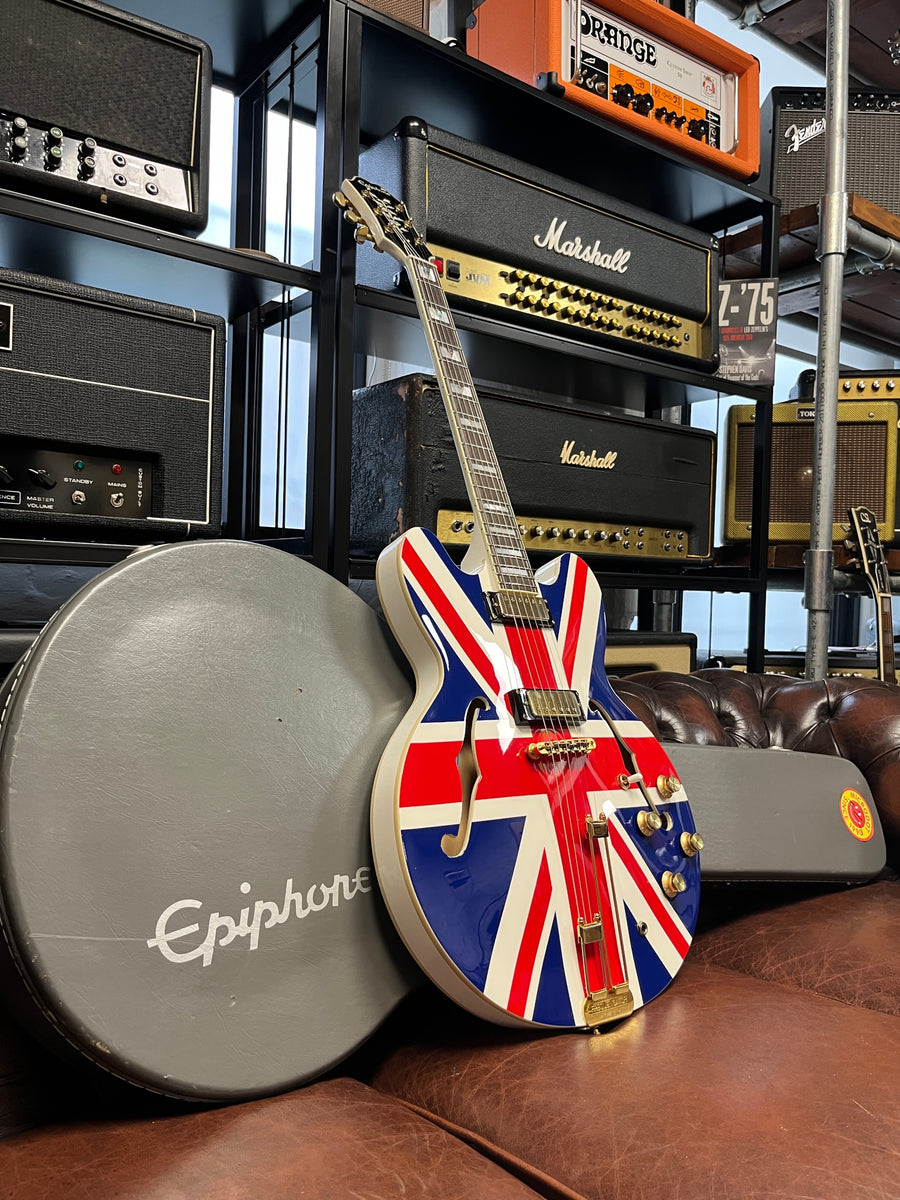 Epiphone Union Jack Sheraton 2014 Alpine White Union Jack – MotoMusic