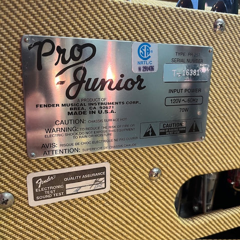 Fender Pro Junior 15-Watt 1x10" Guitar Combo 1991 - Tweed
