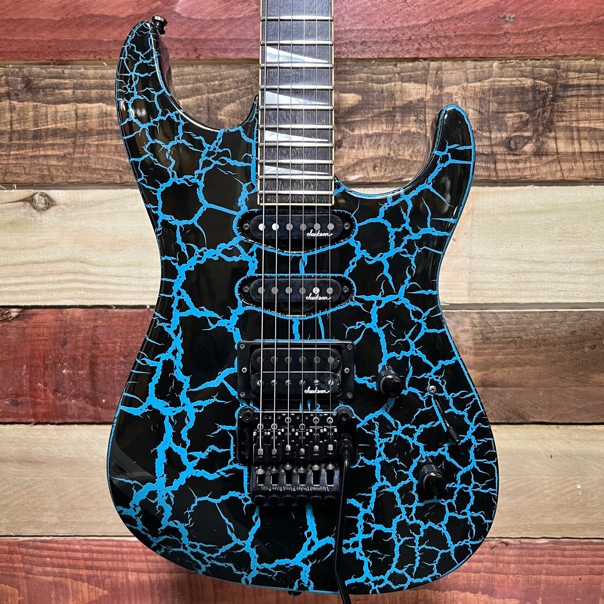 Charvel/Jackson Model 3 DK-065-SSH Custom Blue Crackle 1980s