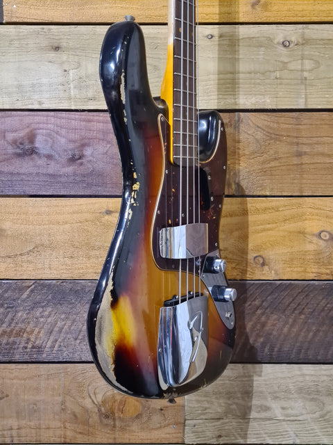 Fender Custom Shop 1961 Heavy Relic Jazz Bass 3-Colour Sunburst 2019