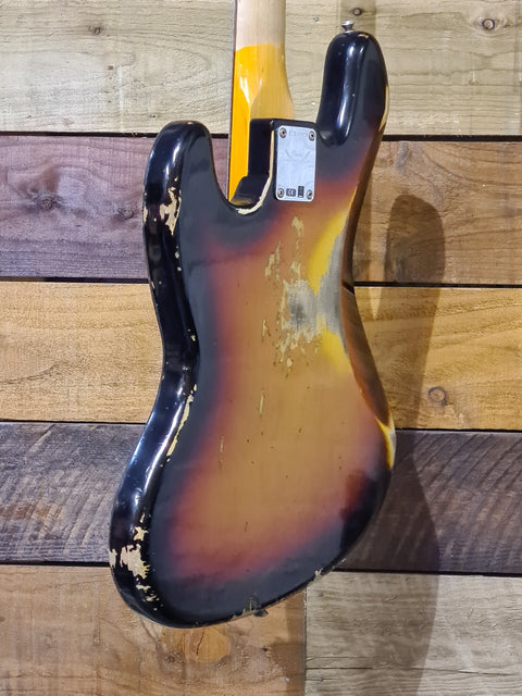 Fender Custom Shop 1961 Heavy Relic Jazz Bass 3-Colour Sunburst 2019