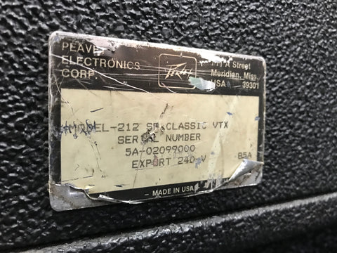Peavey VTX Series Classic 2x12" Combo 1985