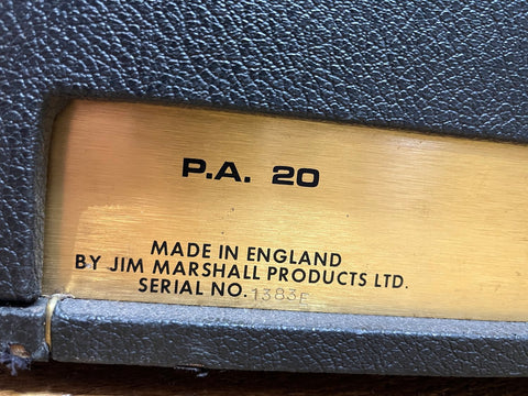 Marshall JMP 1917 P.A. 20 2-Channel 20-Watt Guitar Amp Head 1973