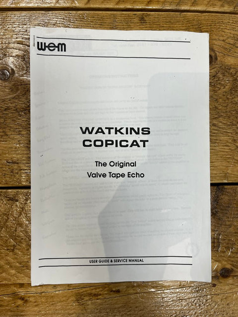 Watkins Copicat "Super Shadow" Valve Echo Unit ! Last One Made! 1998