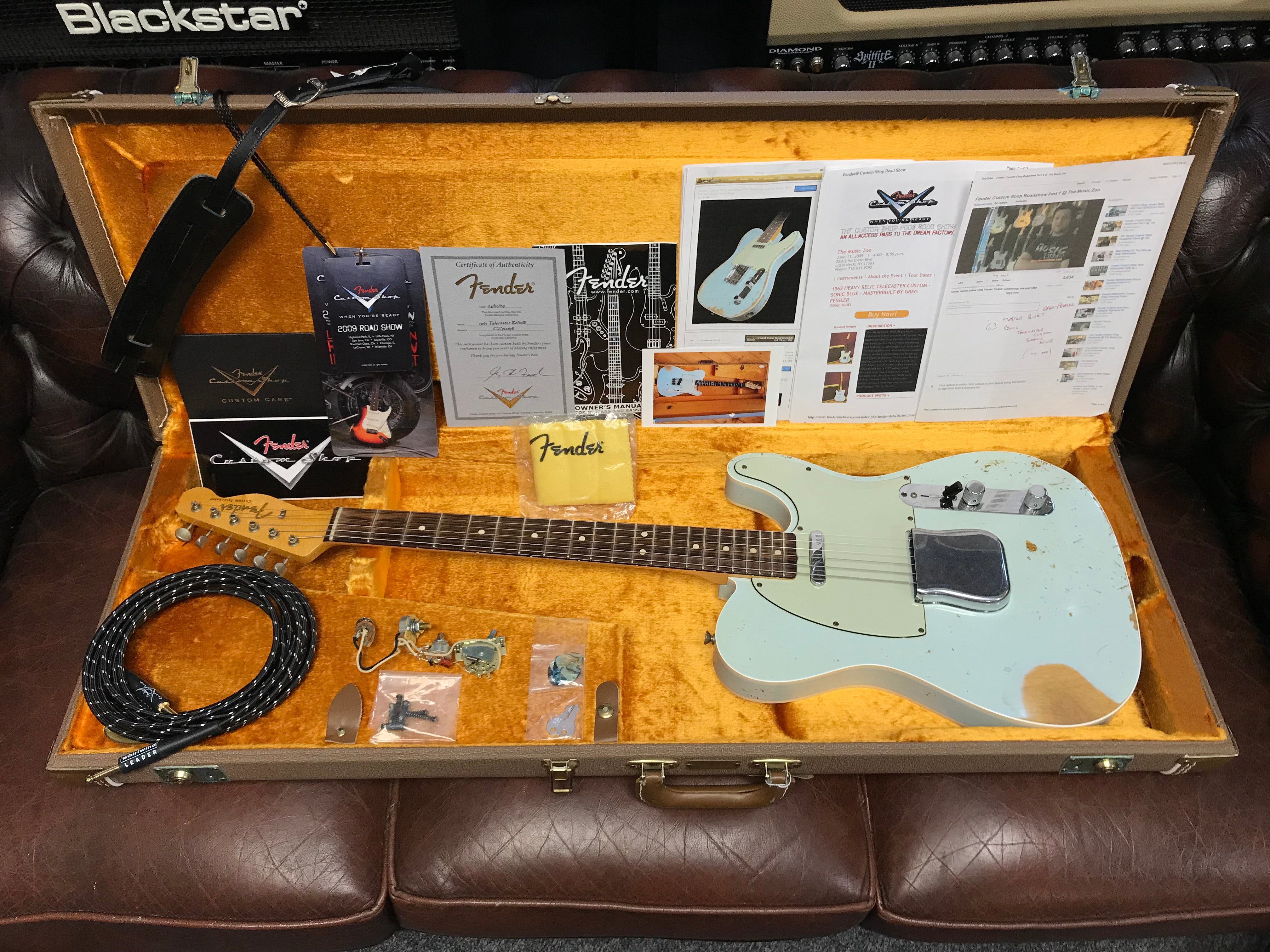 Fender Custom Shop Masterbuilt '63 Telecaster Custom Heavy Relic Sonic ...