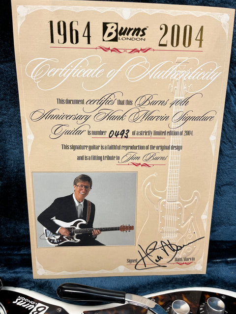 Burns The Marvin 40th anniversary legend Shadows White Number 493/2004