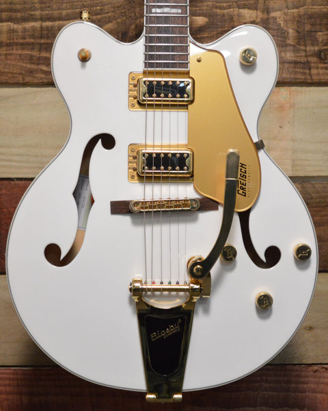 Gretsch G5422TG Electromatic Double Cutaway Hollow Body with Bigsby, Gold Hardware Snow Crest White 2021