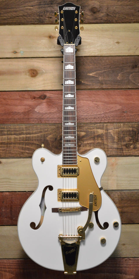 Gretsch G5422TG Electromatic Double Cutaway Hollow Body with Bigsby, Gold Hardware Snow Crest White 2021