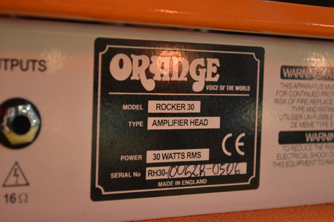 Orange Rocker 30 Head 2004 (w/Flight Case!)