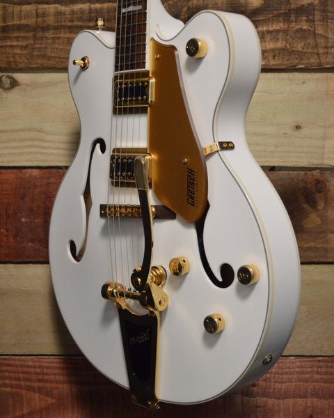 Gretsch G5422TG Electromatic Double Cutaway Hollow Body with Bigsby, Gold Hardware Snow Crest White 2021