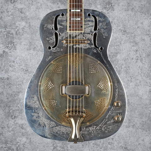 Ozark 3515BTE Engraved Thinline Electric Resonator Chrome