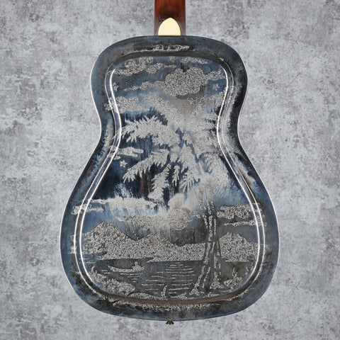 Ozark 3515BTE Engraved Thinline Electric Resonator Chrome