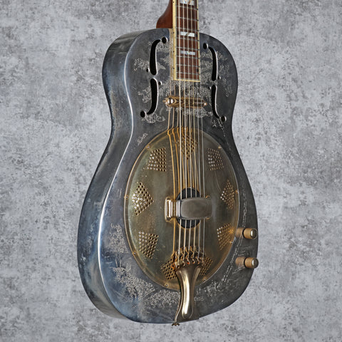 Ozark 3515BTE Engraved Thinline Electric Resonator Chrome