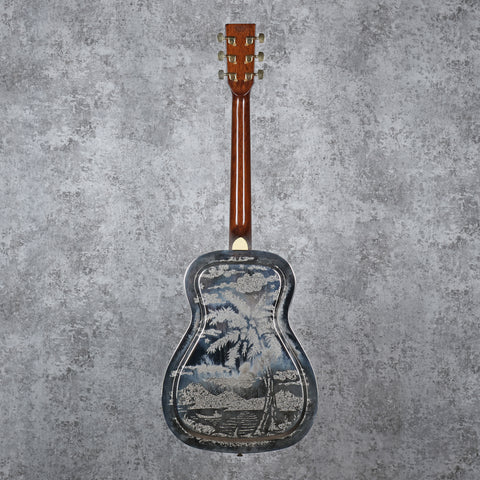 Ozark 3515BTE Engraved Thinline Electric Resonator Chrome