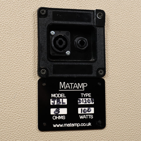 Matamp 4x12 Speaker Cabinet – Blonde Tolex – Celestion Blue Alnico Loaded – 8 Ohms