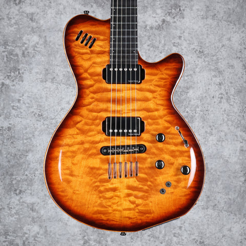 Godin LGX-SA with AAA Quilt Maple Top 2010s - Cognac Burst