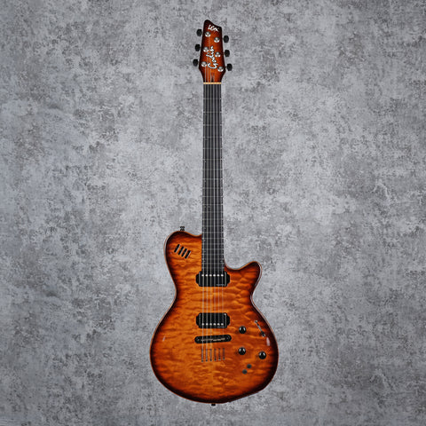 Godin LGX-SA with AAA Quilt Maple Top 2010s - Cognac Burst