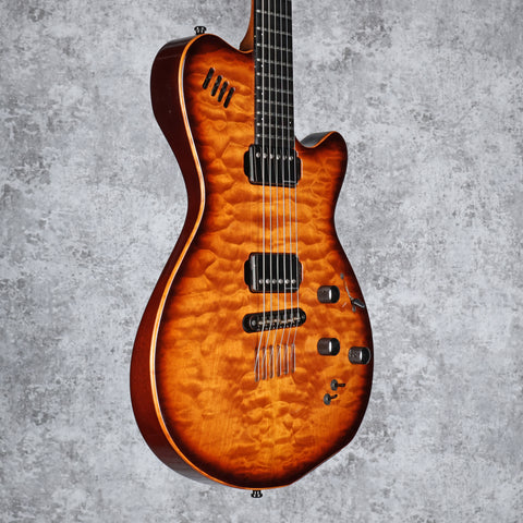 Godin LGX-SA with AAA Quilt Maple Top 2010s - Cognac Burst