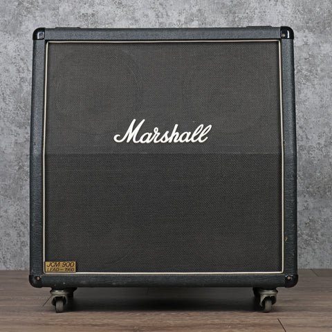 Marshall JCM 900 Lead Series Model 1960A 4x12" Angled Guitar Speaker Cabinet 1990's Black