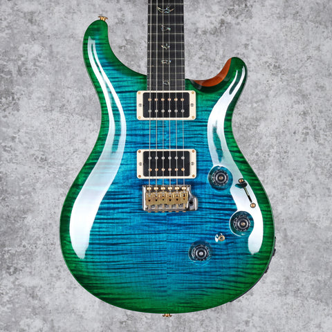 PRS Custom 24 Wood Library Piezo Dragons Eye Burst Flame Top Pattern Thin