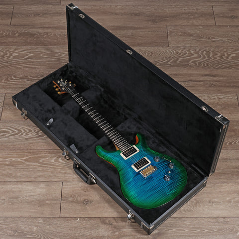 PRS Custom 24 Wood Library Piezo Dragons Eye Burst Flame Top Pattern Thin