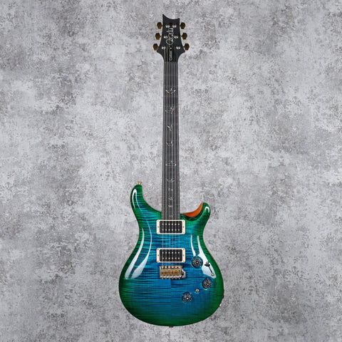 PRS Custom 24 Wood Library Piezo Dragons Eye Burst Flame Top Pattern Thin