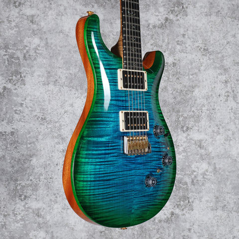 PRS Custom 24 Wood Library Piezo Dragons Eye Burst Flame Top Pattern Thin