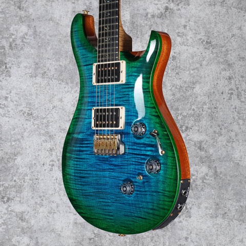 PRS Custom 24 Wood Library Piezo Dragons Eye Burst Flame Top Pattern Thin