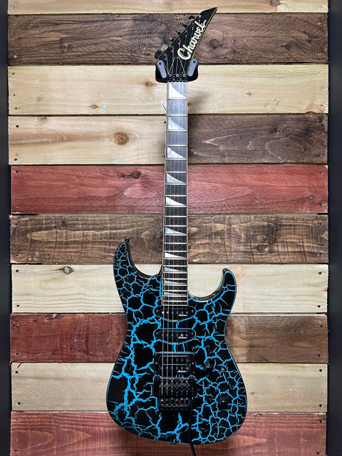 Charvel/Jackson Model 3 DK-065-SSH Custom Blue Crackle 1980s