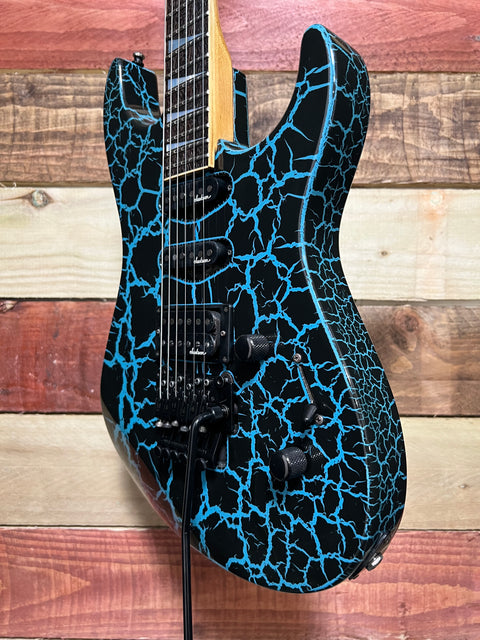 Charvel/Jackson Model 3 DK-065-SSH Custom Blue Crackle 1980s