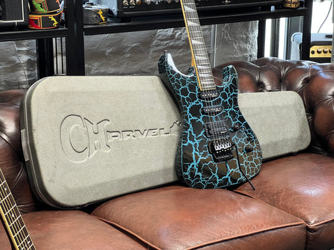 Charvel/Jackson Model 3 DK-065-SSH Custom Blue Crackle 1980s