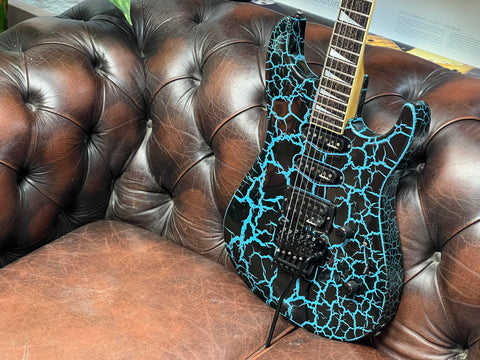 Charvel/Jackson Model 3 DK-065-SSH Custom Blue Crackle 1980s