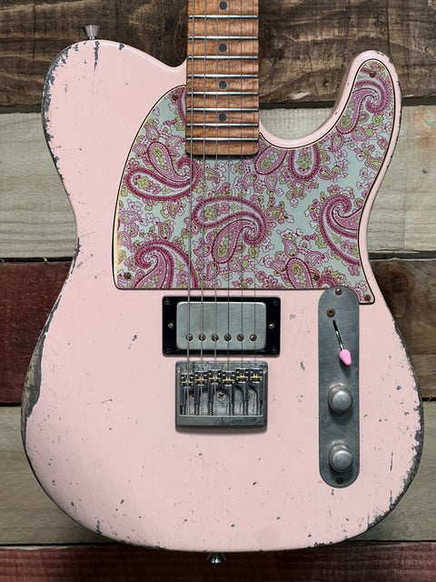 Winyard Stealthcaster HSS T6 Shell Pink 'Paisley' 2025
