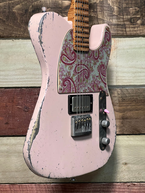 Winyard Stealthcaster HSS T6 Shell Pink 'Paisley' 2025