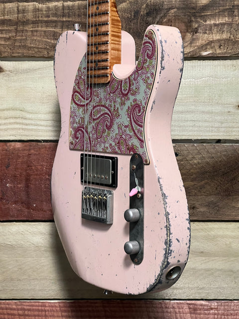 Winyard Stealthcaster HSS T6 Shell Pink 'Paisley' 2025