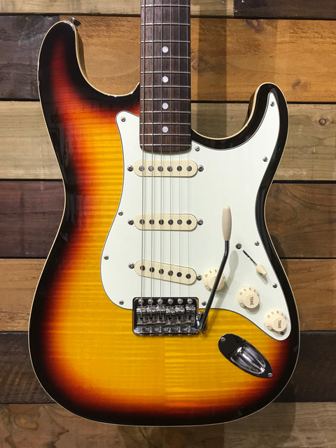 Fender Limited Edition Aerodyne Stratocaster with Flame Maple Top in 3-Color Sunburst 2018
