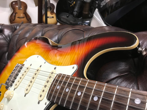 Fender Limited Edition Aerodyne Stratocaster with Flame Maple Top in 3-Color Sunburst 2018