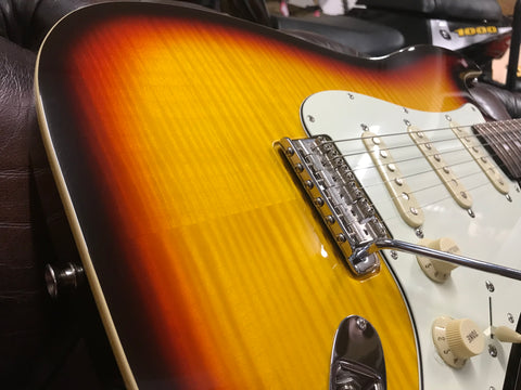 Fender Limited Edition Aerodyne Stratocaster with Flame Maple Top in 3-Color Sunburst 2018