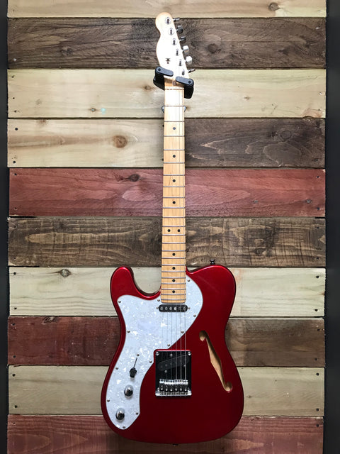Fender Thinline "Custom Build" USA Neck Left Hand Benson HW Pickups 2005 - Candy Apple Red