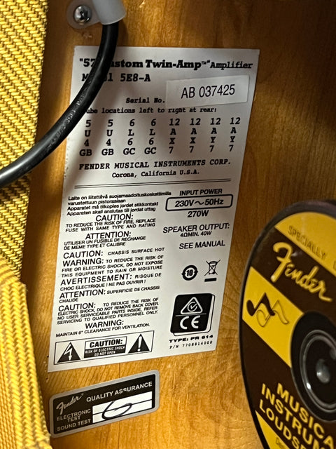 Fender '57 Custom Twin-Amp 40-Watt 2x12" Combo 2015