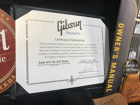 Gibson SJ-200 Custom Shop Ebony Early 60's 2017