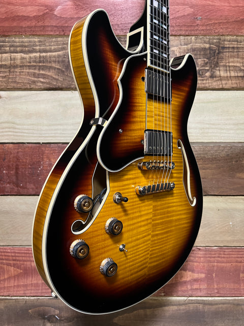 Ibanez AS153L-AYS Artstar Standard Left-Handed Antique Yellow Sunburst 2021