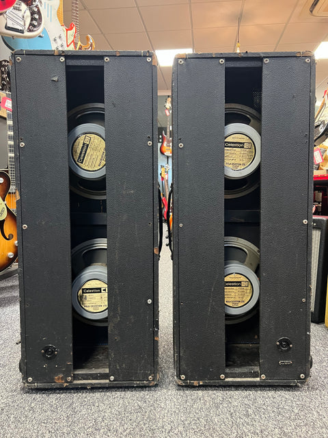 Park Basketweave Vertical 2x12" Speaker Cabinets 1970s (Pair)