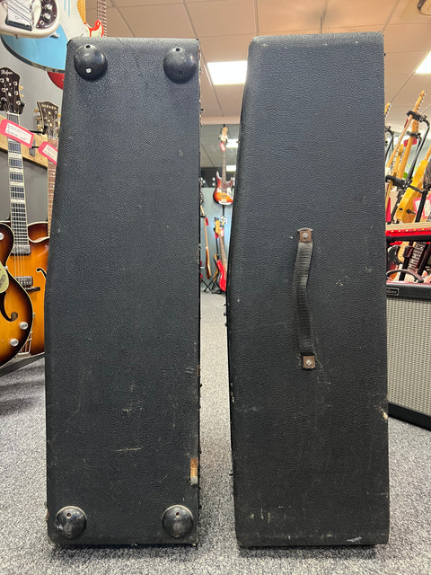 Park Basketweave Vertical 2x12" Speaker Cabinets 1970s (Pair)