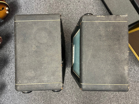 Park Basketweave Vertical 2x12" Speaker Cabinets 1970s (Pair)