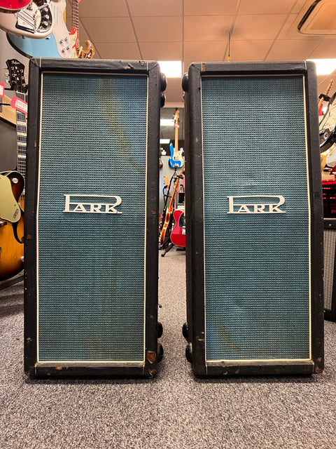 Park Basketweave Vertical 2x12" Speaker Cabinets 1970s (Pair)