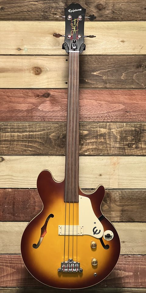 Epiphone Jack Casady Signature Bass Fretless Aged Royal Tan 2024