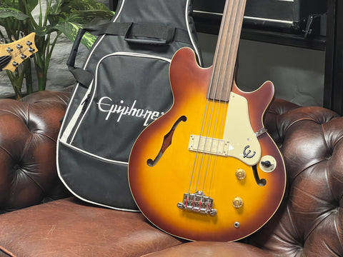 Epiphone Jack Casady Signature Bass Fretless Aged Royal Tan 2024